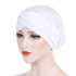 Modal Stretch Cloth Forehead Cross Headscarf Cap Chemotherapy Cap(White)