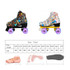 Adult Children Graffiti Roller Skates Shoes Double Row Four-Wheel Roller Skates Shoes, Size: 34(Flash Wheel Black)