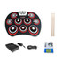 Silicone Folding Portable Hand-Rolled Drum DTX Game Strike Board(G800 Red)