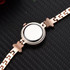 Lvpai P866 Diamond Five-Pointed Star Bracelet Watch Ladies Alloy Quartz Watches(Rose Gold Blue)