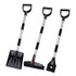 3-in-1 Car Snow Shovel Brush Kit Stainless Steel Retractable Ice Scraper(Black)