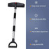 3-in-1 Car Snow Shovel Brush Kit Stainless Steel Retractable Ice Scraper(Black)