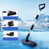 3-in-1 Car Snow Shovel Brush Kit Stainless Steel Retractable Ice Scraper(Silver)