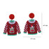 1pair Sweater Christmas Earrings Cute Elk Snowman  Earstuds, Color: Gift Box Red 