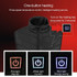 USB Heated Smart Constant Temperature Hooded Warm Coat for Men and Women (Color:Dark Blue Size:XL)