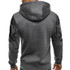 Men Loose Print Hoodie Sport Sweatshirt Set (Color:Red Size:XXL)