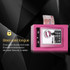 17E Home Mini Electronic Security Lock Box Wall Cabinet Safety Box without Coin-operated Function(Pink)