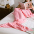 Mermaid Tail Blanket For Adult Super Soft Sleeping Knitted Blankets, Size:140 X70cm(Pink)