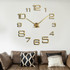 Acrylic Digital Wall Clock Home Living Room Wall Sticker Clock(Silver)