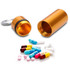 10 PCS Portable Sealed Waterproof Aluminum Alloy First Aid Pill Bottle with Keychain(Golden)