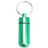 10 PCS Portable Sealed Waterproof Aluminum Alloy First Aid Pill Bottle with Keychain(Green)