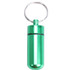 10 PCS Portable Sealed Waterproof Aluminum Alloy First Aid Pill Bottle with Keychain(Green)