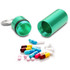 10 PCS Portable Sealed Waterproof Aluminum Alloy First Aid Pill Bottle with Keychain(Green)