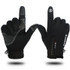 HUMRAO Outdoor Riding Gloves Winter Velvet Thermal Gloves Ski Motorcycle Waterproof Non-Slip Gloves, Size: L(Black)