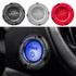 Car Motorcycle One-button Start Button Ignition Switch Rotating Protective Cover(Silver)
