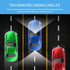 FISANG 2K HD Night Vision Car WIFI Car Driving Recorder, Model: Double Record