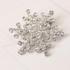 Fashion Water Drill Christmas Snowflake Brooch(Silver)