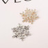 Fashion Water Drill Christmas Snowflake Brooch(Silver)