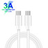 GAN 65W PD45W Dual Type-C / QC3.0 USB  Multi Compatible Charger + 2m USB-C to USB-C Data Cable EU + UK + AU + US Plug White