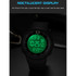 SANDA 6071 Three-split Screen LED Digital Display Luminous Stopwatch Timing Multifunctional Men Sports Electronic Watch(Black White)