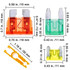 140pcs / Set Car Fuse Set Portable Standard & Mini Fuses