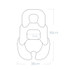 Baby Stroller Seat Cushion Safety Seat Protector Cushion, Color: Black White