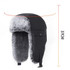 Outdoor Windproof Hat Winter Thickened Cotton Cap Warm Coldproof Riding Cap, Cap Size: 62-66cm (Black)