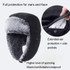 Outdoor Windproof Hat Winter Thickened Cotton Cap Warm Coldproof Riding Cap, Cap Size: 62-66cm (Black)