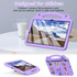 For Samsung Galaxy Tab S7+ / T970/T975/T976 Handle Kickstand Children EVA Shockproof Tablet Case(Light Purple)