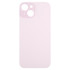 For iPhone 15 Easy Replacement Big Camera Hole Glass Back Battery Cover(Pink)