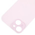 For iPhone 15 Easy Replacement Big Camera Hole Glass Back Battery Cover(Pink)