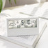 LCD Electronic Desk Clock Digital Display Multifunctional Temperature And Humidity Meter Alarm Clock, Model: Transparent White