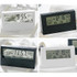 LCD Electronic Desk Clock Digital Display Multifunctional Temperature And Humidity Meter Alarm Clock, Model: Transparent White