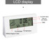 LCD Electronic Desk Clock Digital Display Multifunctional Temperature And Humidity Meter Alarm Clock, Model: 2158L With Light White