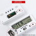 LCD Electronic Desk Clock Digital Display Multifunctional Temperature And Humidity Meter Alarm Clock, Model: Transparent Black