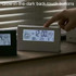 LCD Electronic Desk Clock Digital Display Multifunctional Temperature And Humidity Meter Alarm Clock, Model: Transparent Black