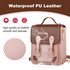 Cwatcun D81 Retro Camera Crossbody Bag Vintage PU Leather Waterproof Camera Handbag(Brown Pink)