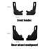 For Tesla Model Y Car Punch-Free Front And Rear Wheel Soft Rubber Mudguards, Style: Carbon Fiber