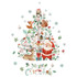 30x45cm Christmas Static Wall Stickers Glass Window Christmas Decoration Poster, Style: SDJ2320