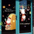 Christmas Window Decoration Poster Santa Claus Elk Snowflake Glass Wall Stickers, Style: SD-2204 30x45cm