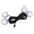 Car 4 in 1 USB RGB Foot LED Atmosphere Light (Ice Blue Light)