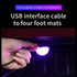 Car 4 in 1 USB RGB Foot LED Atmosphere Light (Ice Blue Light)