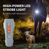 LED Flashing Light Handheld Ultrasonic Bark Arrester Frequency Conversion Dog Training Device(Black+Orange)