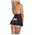 Sexy Maid Suspender Skirt Sexy Lingerie Uniform Seductive Nightgown, Size: XXXL(Black)