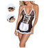 Sexy Maid Suspender Skirt Sexy Lingerie Uniform Seductive Nightgown, Size: M(Black)