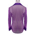 See-through Mesh Cardigan Shirt Pajamas Sexy Underwear For Women, Size: L(Purple)