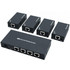 60m 1x4 HDMI Splitter POC Distribution Extender Supports 1080P@60Hz, Plug: EU Plug