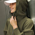Women Hooded Sweatshirt Sports Hoodie Zipper Drawstring Long Sleeve Top Jacket, Size: XL(Army Green)