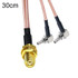 RP-SMA Female To 2 CRC9 R WiFi Antenna Extension Cable RG316 Extension Adapter Cable(30cm)