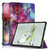 For OnePlus Pad Go / OPPO Pad Air Custer Painted 3-fold Holder Smart Leather Tablet Case(Galaxy)
